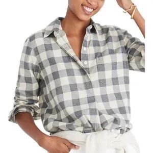 MADEWELL Buffalo Plaid Flannel Top LIKE NEW